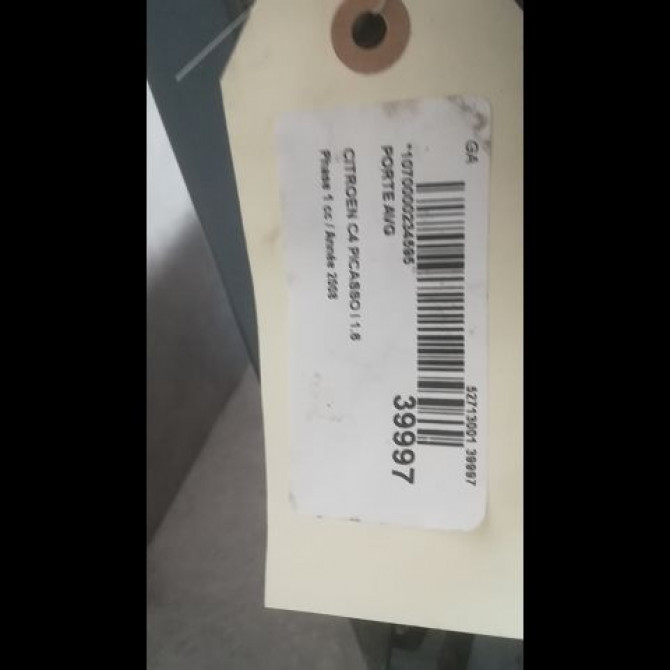 Porte avant gauche occasion CITROEN C4 PICASSO I Phase 1 01-2007->10-2013 1.6 HDi 16v 110ch 9002X7 3