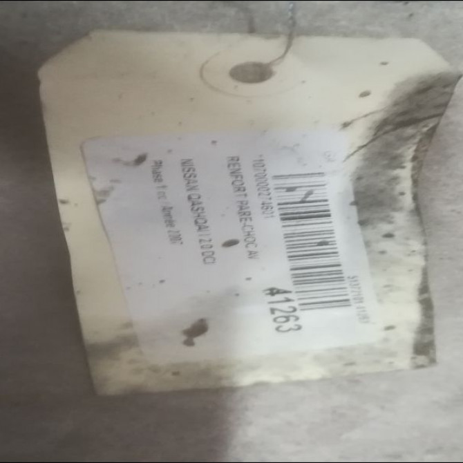 Renfort pare-choc avant occasion NISSAN QASHQAI I Phase 1 01-2007->09-2010 2.0 DCI 150ch 2