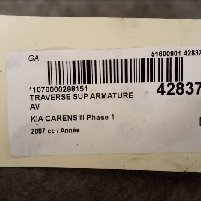Traverse supérieure armature avant occasion KIA CARENS II K2FA56140 2