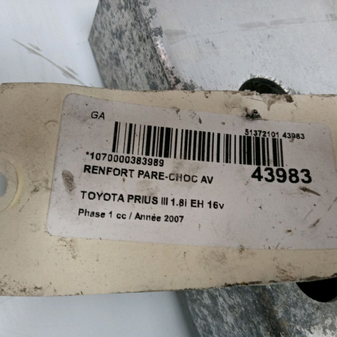 Renfort pare-choc avant occasion TOYOTA PRIUS II 5213147060 2