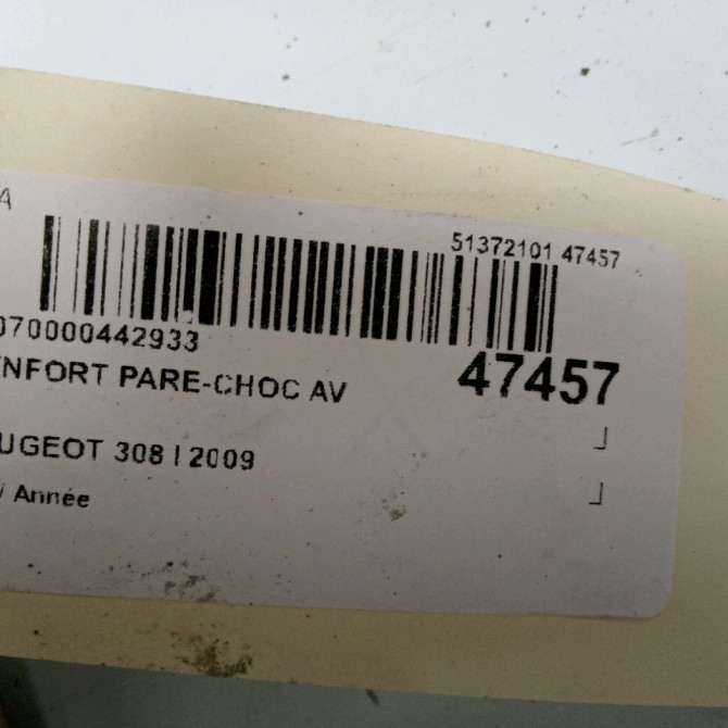 Renfort pare-choc avant occasion PEUGEOT 308 I 2