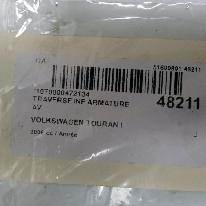 Traverse inférieure armature avant occasion VOLKSWAGEN TOURAN I Phase 1 03-2003->12-2006 1T0807093B 2