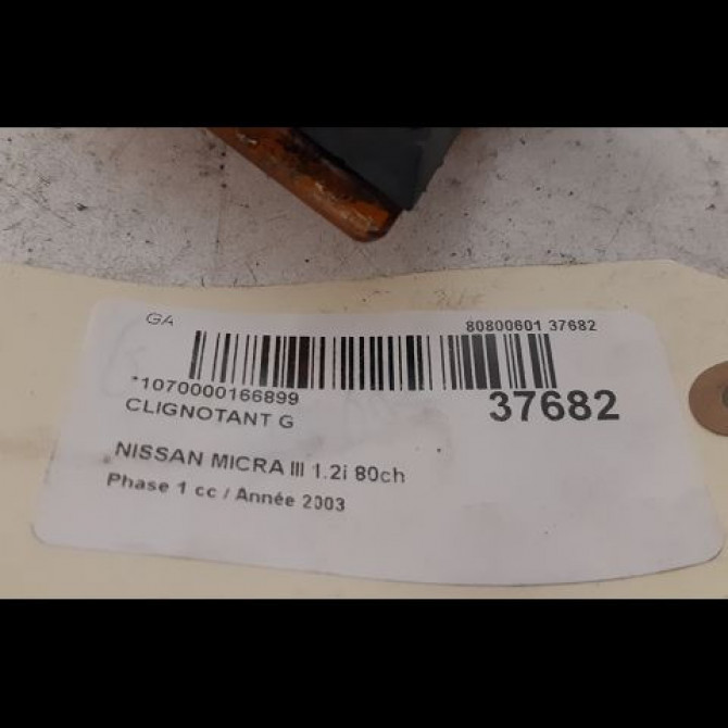 Clignotant gauche occasion NISSAN MICRA III Phase 1 01-2003->07-2005 1.2i 80ch 26135AX600 3