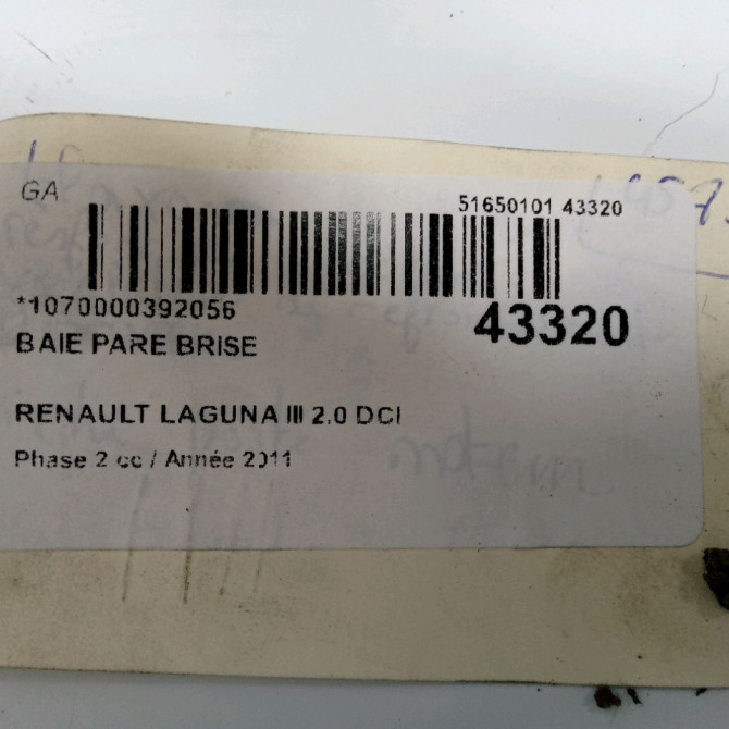 occasion RENAULT LAGUNA III Phase 2 11-2010->03-2013 2.0 DCI 16v 130ch 668620001R 2