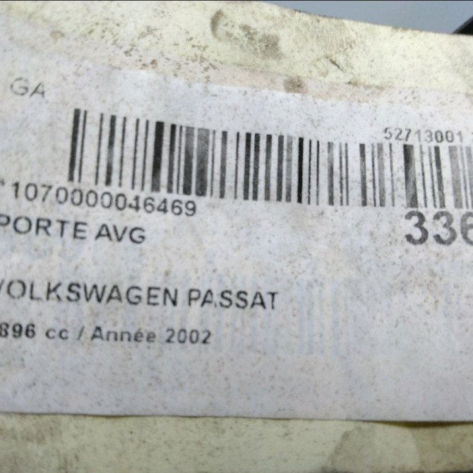 Porte avant gauche occasion VOLKSWAGEN PASSAT IV Phase 2 10-2000->03-2005 1.9 TDI 130ch 3B4831051BE 6