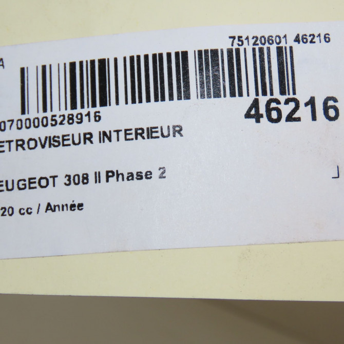 Retroviseur interieur occasion PEUGEOT 308 II Phase 1 04-1995->04-1999 1.2 PureTech 110ch 98000183XT 5