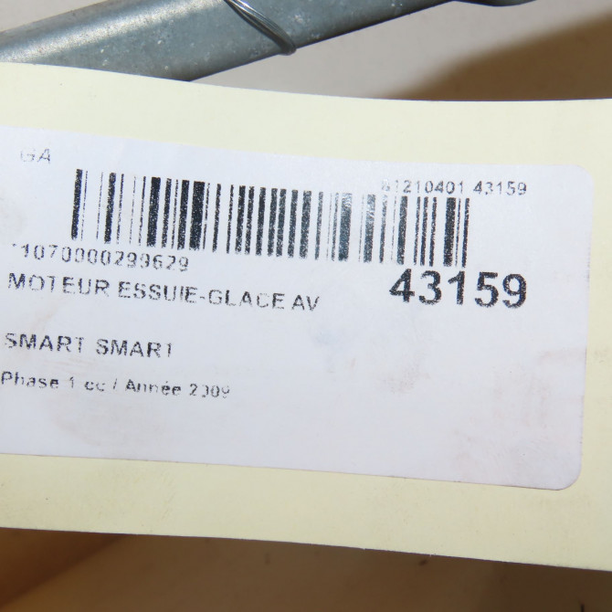 Moteur essuie-glace avant occasion SMART 146 Phase 1 04-1995->04-1999 0.8 CDI 45ch 451820004028 3