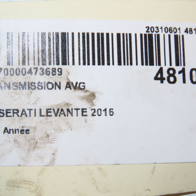 Transmission avant gauche occasion MASERATI LEVANTE 3