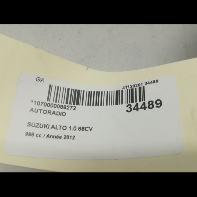 Autoradio occasion SUZUKI ALTO III Phase 1 01-2009->... 1.0i 39101M68K01FTC 3