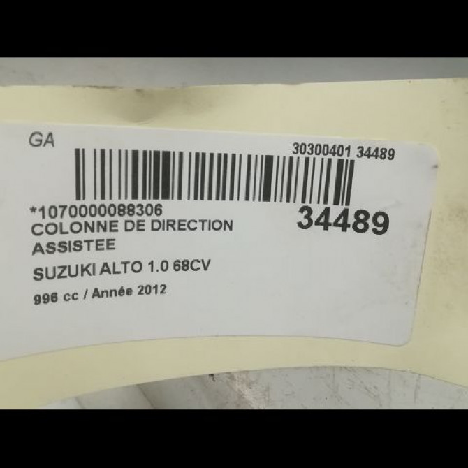 Colonne de direction assistee occasion SUZUKI ALTO III Phase 1 01-2009->... 1.0i 48200M68K81000 3