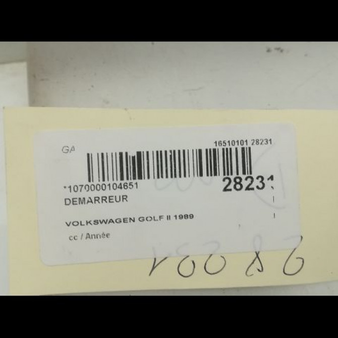 Démarreur occasion VOLKSWAGEN GOLF II 4
