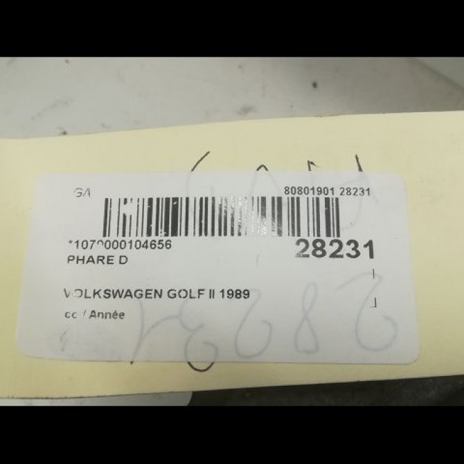 Phare droit occasion VOLKSWAGEN GOLF II 3