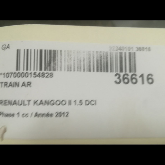 Train arrière occasion RENAULT KANGOO II Phase 1 01-2008->03-2013 1.5 DCI 105ch 555113267R 4