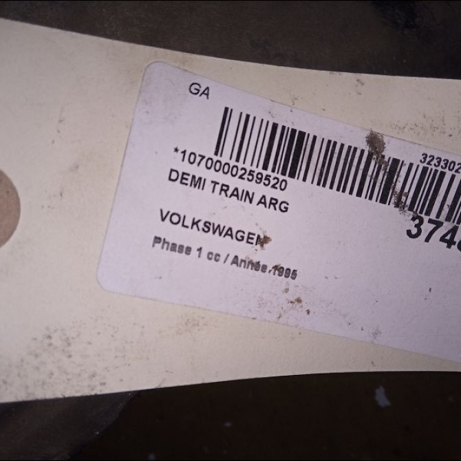 Demi train arg occasion VOLKSWAGEN TRANSPORTER IV Phase 1 09-1990->03-1996 1.9 D 2