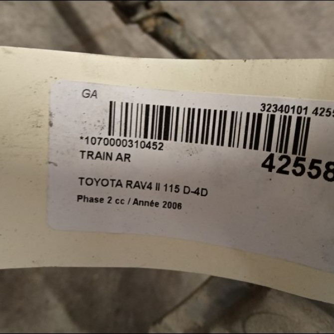 Train arrière occasion TOYOTA RAV4 II Phase 2 10-2003->12-2005 115 D-4D 5120642040 2