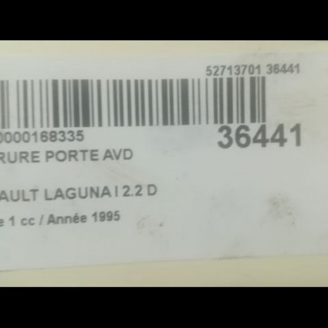 Serrure porte avd occasion RENAULT LAGUNA I Phase 1 01-1994->04-1998 2.2 D 7701038406 3