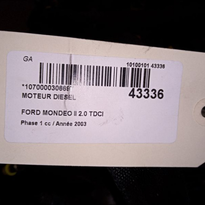 Moteur diesel occasion FORD MONDEO II Phase 1 09-2000->06-2007 2.0 TDCI 115ch 1252071 6
