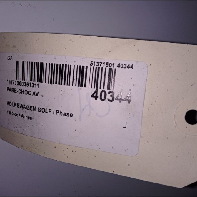 Pare-choc avant occasion VOLKSWAGEN GOLF I Phase 2 07-1980->01-1984 3