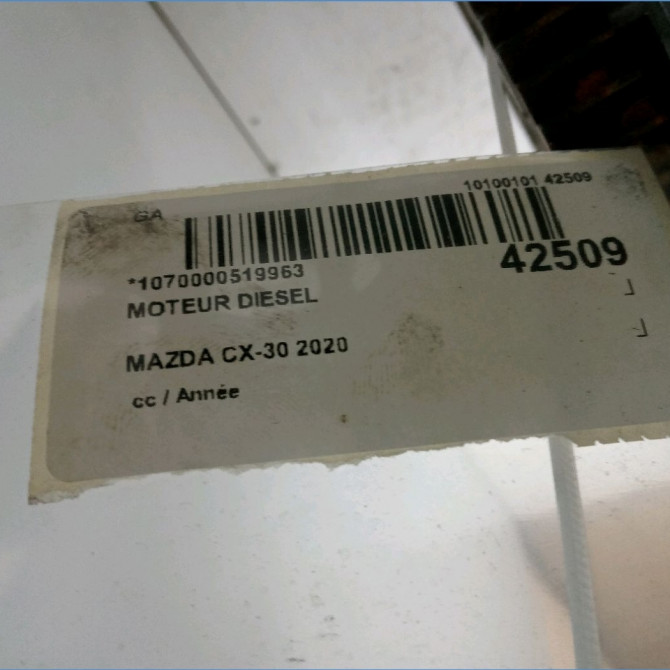 Moteur diesel occasion MAZDA S8Y102300D 6