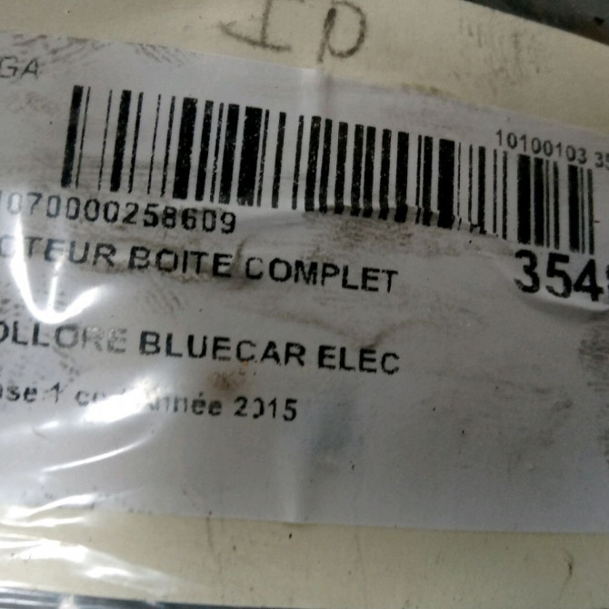 Moteur boite complet occasion BOLLORE BLUECAR Phase 1 01-2011->... ELEC 6