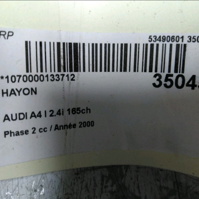 Hayon occasion AUDI A4 I Phase 2 02-1999->01-2001 2.4i 165ch 8D5827023N 6