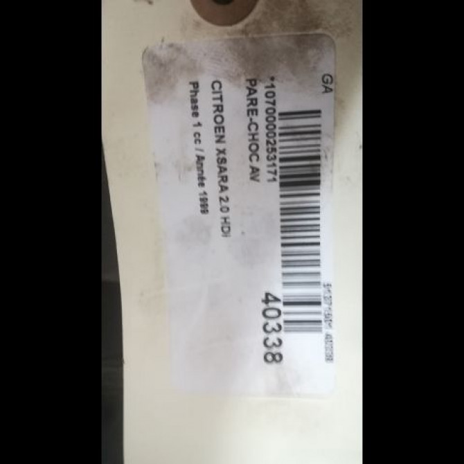 Pare-choc avant occasion CITROEN XSARA Phase 1 02-1998->09-2000 2.0 HDi 90ch 7401L9 3