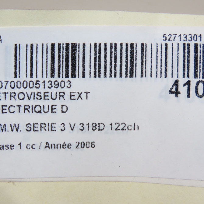 Retroviseur exterieur electrique droit occasion B.M.W. SERIE 3 V Phase 1 03-2005->09-2008 318D 122ch 51167268262 6