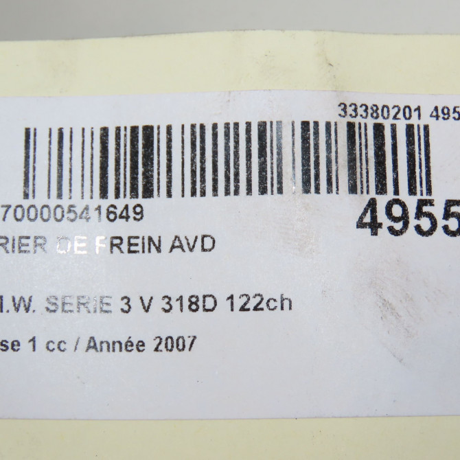 Etrier de frein avant droit occasion B.M.W. SERIE 3 V Phase 1 03-2005->09-2008 318D 122ch 34116769092 6