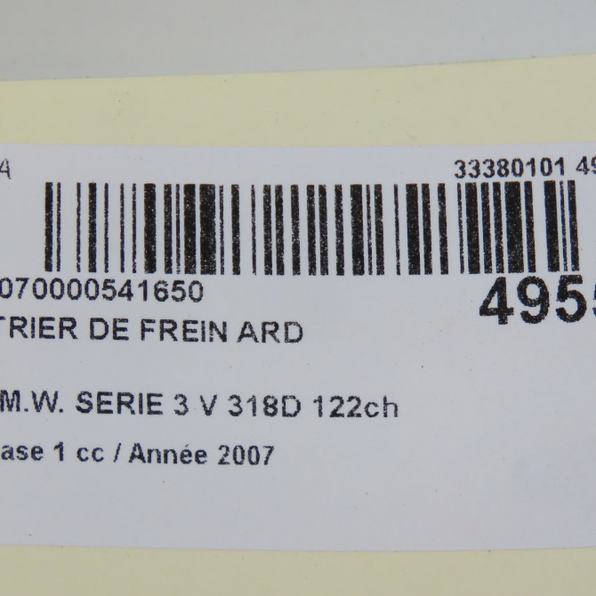 Etrier de frein arrière droit occasion B.M.W. SERIE 3 V Phase 1 03-2005->09-2008 318D 122ch 34216776378 6