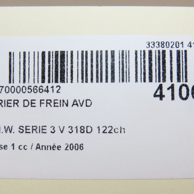 Etrier de frein avant droit occasion B.M.W. SERIE 3 V Phase 1 03-2005->09-2008 318D 122ch 34116769092 6