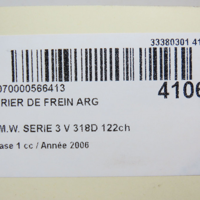 Etrier de frein arrière gauche occasion B.M.W. SERIE 3 V Phase 1 03-2005->09-2008 318D 122ch 34216776377 6