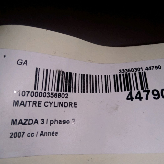 Maitre cylindre occasion MAZDA 3 I phase 2 07-2006->06-2009 3