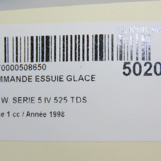 Commande essuie glace occasion B.M.W. SERIE 5 IV Phase 1 12-1995->07-2000 525 TDS 61318352171 5