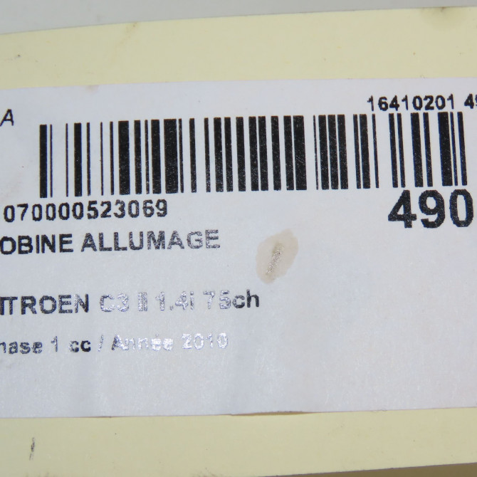 Bobine allumage occasion CITROEN C3 II Phase 1 11-2009->02-2013 1.4i 75ch 597097 5