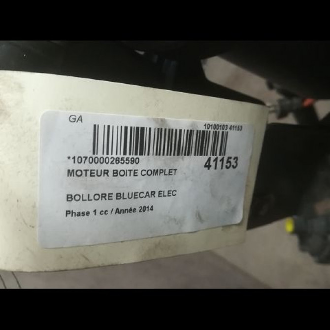 Moteur boite complet occasion BOLLORE BLUECAR Phase 1 01-2011->... ELEC 5