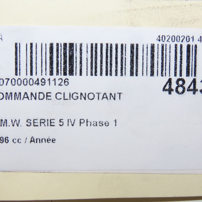 Commande clignotant occasion B.M.W. SERIE 5 IV Phase 1 12-1995->07-2000 61318352172 5
