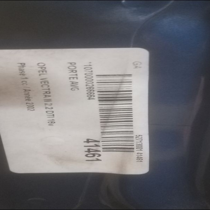 Porte avant gauche occasion OPEL VECTRA III Phase 1 06-2002->10-2005 2.2 DTI 16v 125ch 93186031 3
