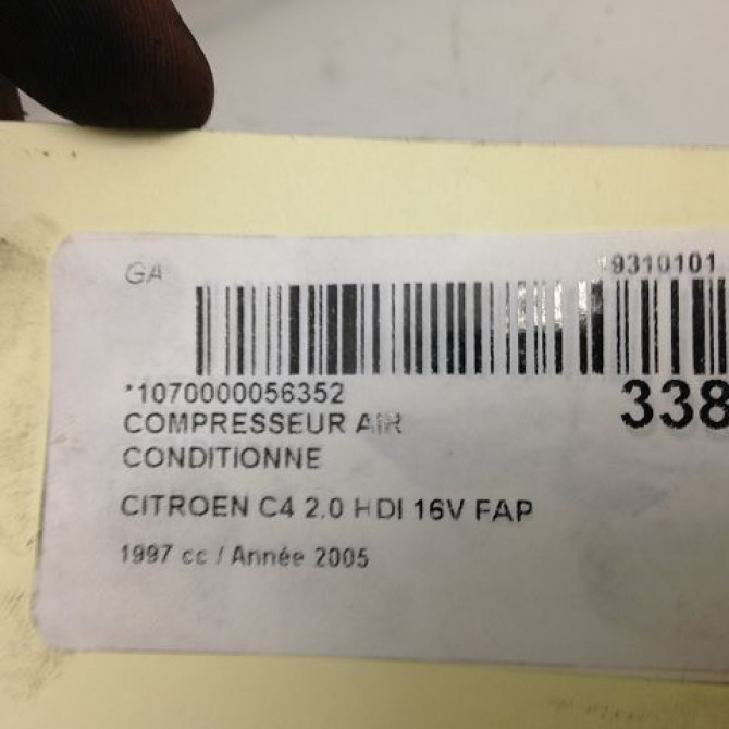 Compresseur air conditionne occasion CITROEN C4 I Phase 1 11-2004->07-2008 2.0 HDi 138ch 648710 4