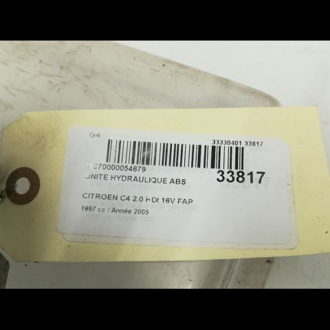 Unité hydraulique ABS occasion CITROEN C4 I Phase 1 11-2004->07-2008 2.0 HDi 138ch 4541E4 6