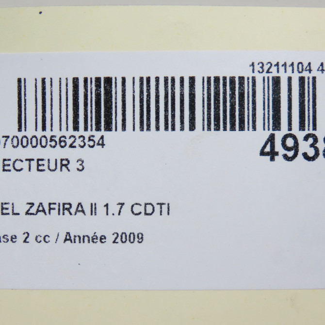 occasion OPEL ZAFIRA II Phase 2 01-2008->12-2014 1.7 CDTI 125ch 97376270 5