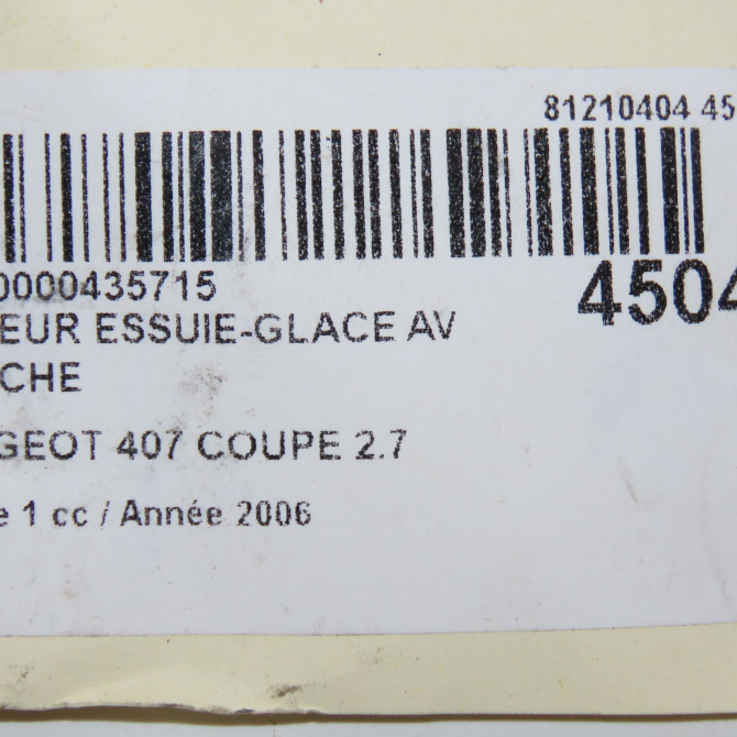 occasion PEUGEOT 407 COUPE Phase 1 10-2005->12-2011 2.7 HDI 204ch 9221Y8 6