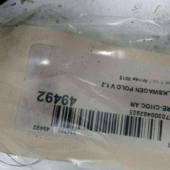 Pare-choc arrière occasion VOLKSWAGEN POLO V POLO V Phase 1 2009-09-01->2014-05-31 1.2 60ch 2