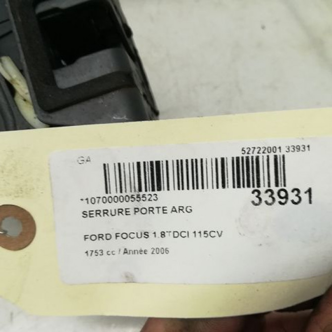 Serrure porte arg occasion FORD FOCUS II Phase 1 09-2004->12-2007 4892387 5