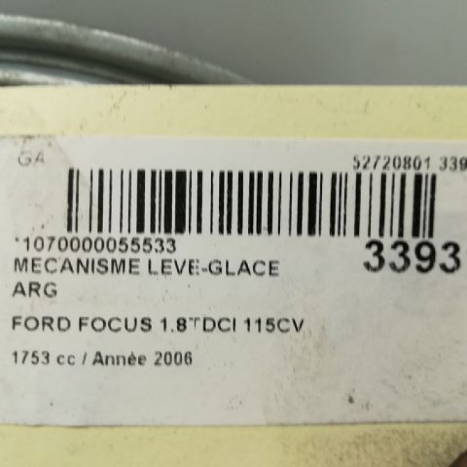 Mecanisme leve-glace arrière gauche occasion FORD FOCUS II Phase 1 09-2004->12-2007 1738647 4