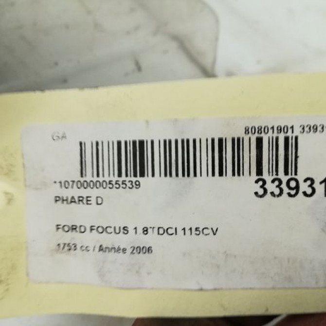 Phare droit occasion FORD FOCUS II Phase 1 09-2004->12-2007 1483060 4