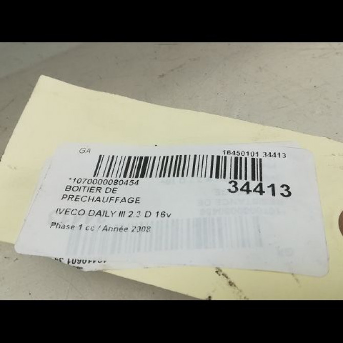 Boitier de préchauffage occasion  3800384 4