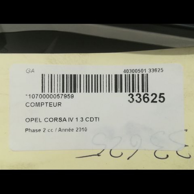 Compteur occasion OPEL CORSA IV Phase 2 01-2011->03-2015 1.3 CDTI 75ch 13369219 4