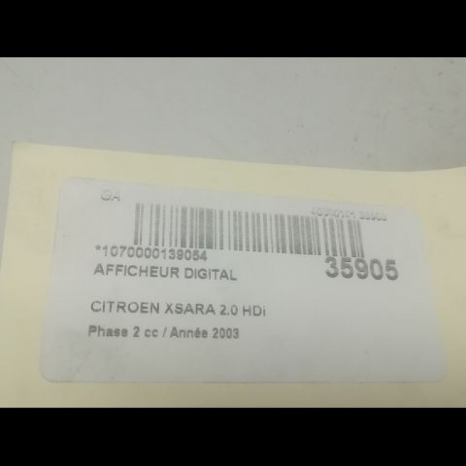 Afficheur digital occasion CITROEN XSARA Phase 2 09-2000->12-2005 2.0 HDi 90ch 6563CC 3