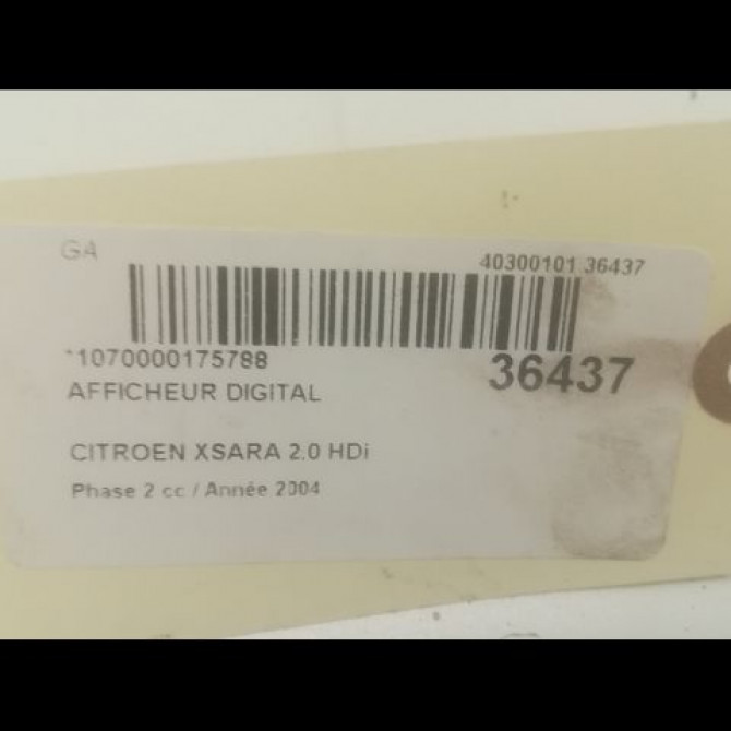 Afficheur digital occasion CITROEN XSARA Phase 2 09-2000->12-2005 2.0 HDi 90ch 6563CC 3