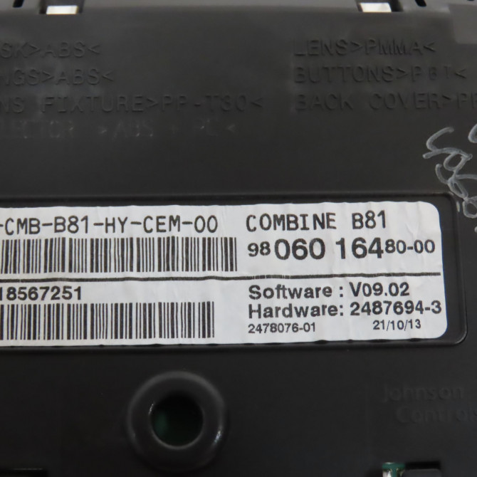 Compteur occasion CITROEN DS5 Phase 1 06-2011->... 9809756980 5